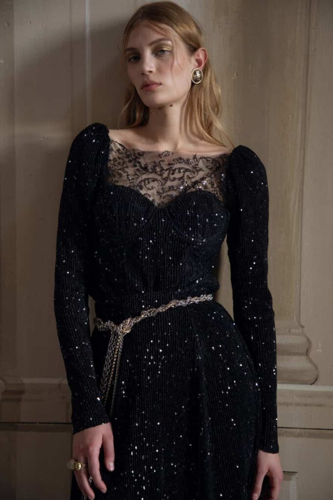 Nidodileda Μπούστο Πλισέ Diem bustier Τοπ με Παγιέτες