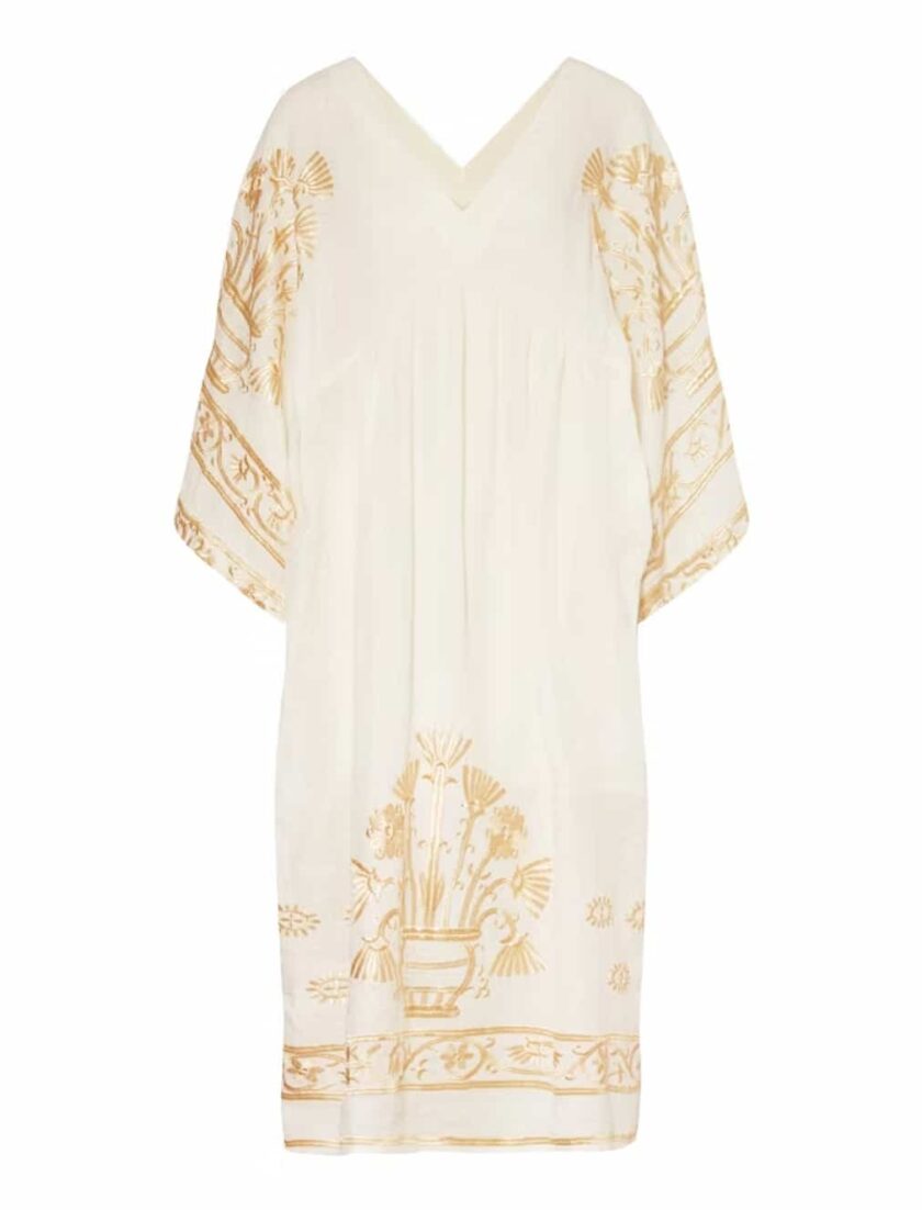 Greek Archaic Kori Dress Crete Natural/Gold