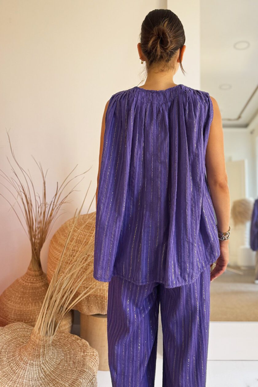 Devotion Μπλούζα Lurex Violet Iris - Image 2