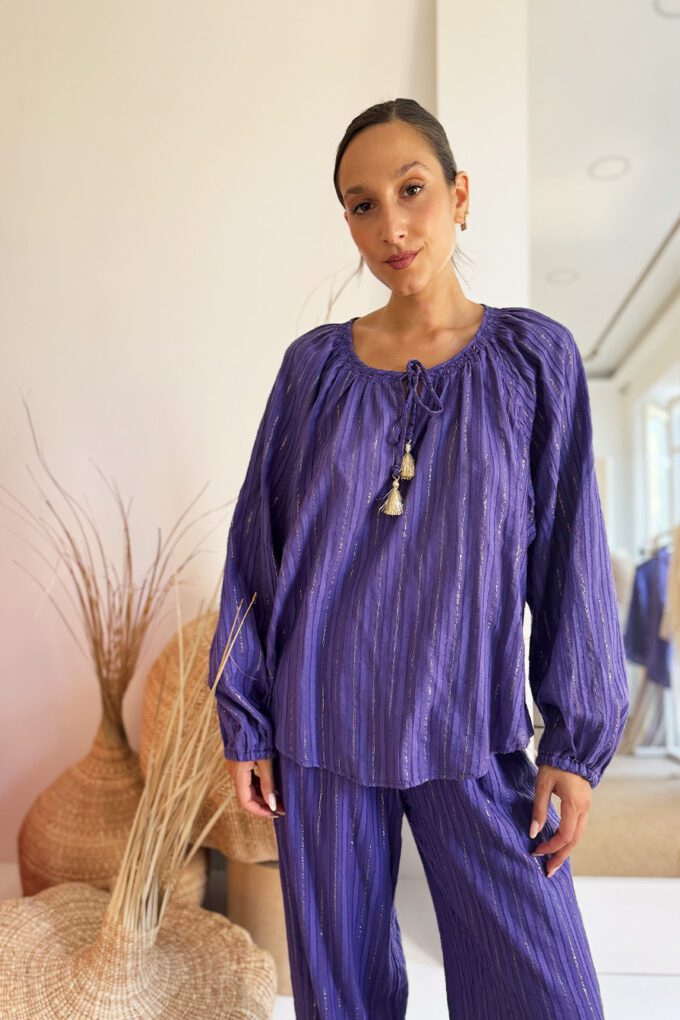 Devotion Magic Μπλούζα Lurex Violet