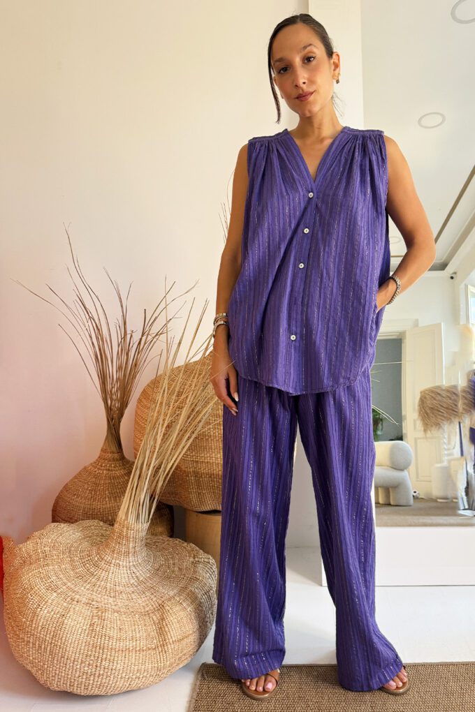 Devotion Παντελόνι Lurex Fantasy Violet