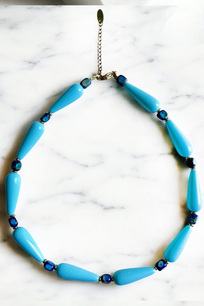 <br>Ifigenia Loukou Turquoise Drop Necklace<br><br> <br><br>