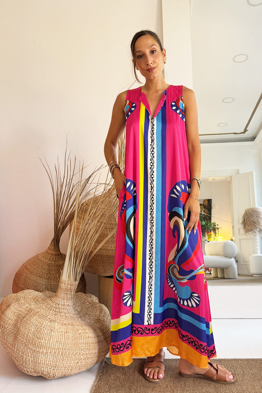 Nema Fuchsia Kaftan