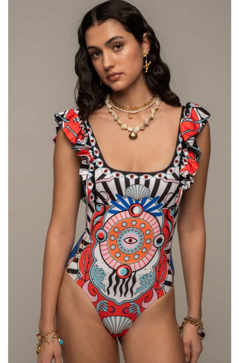 Peace&Chaos Surrealist One-Piece Swimsuit
