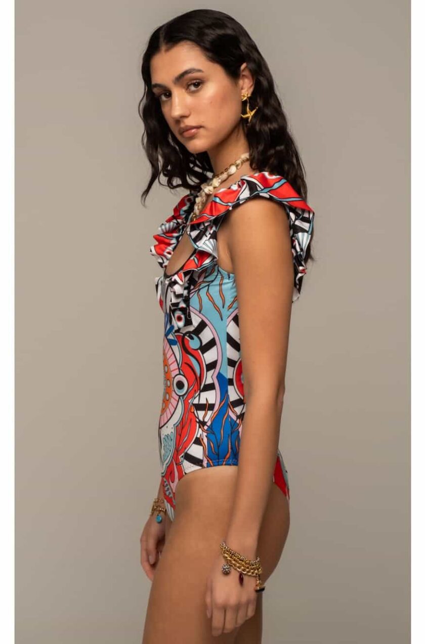 Peace&Chaos Surrealist One-Piece Swimsuit - Image 6