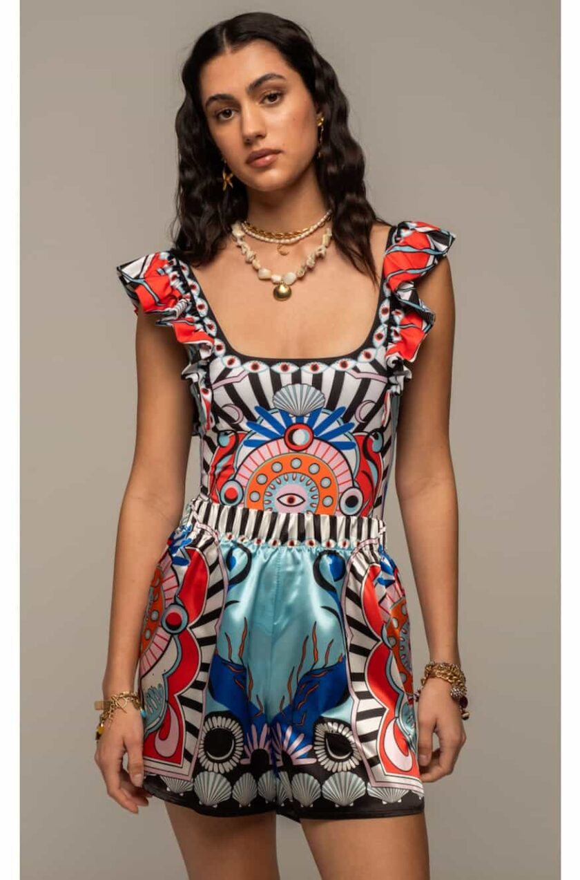 Peace&Chaos Surrealist One-Piece Swimsuit - Image 2
